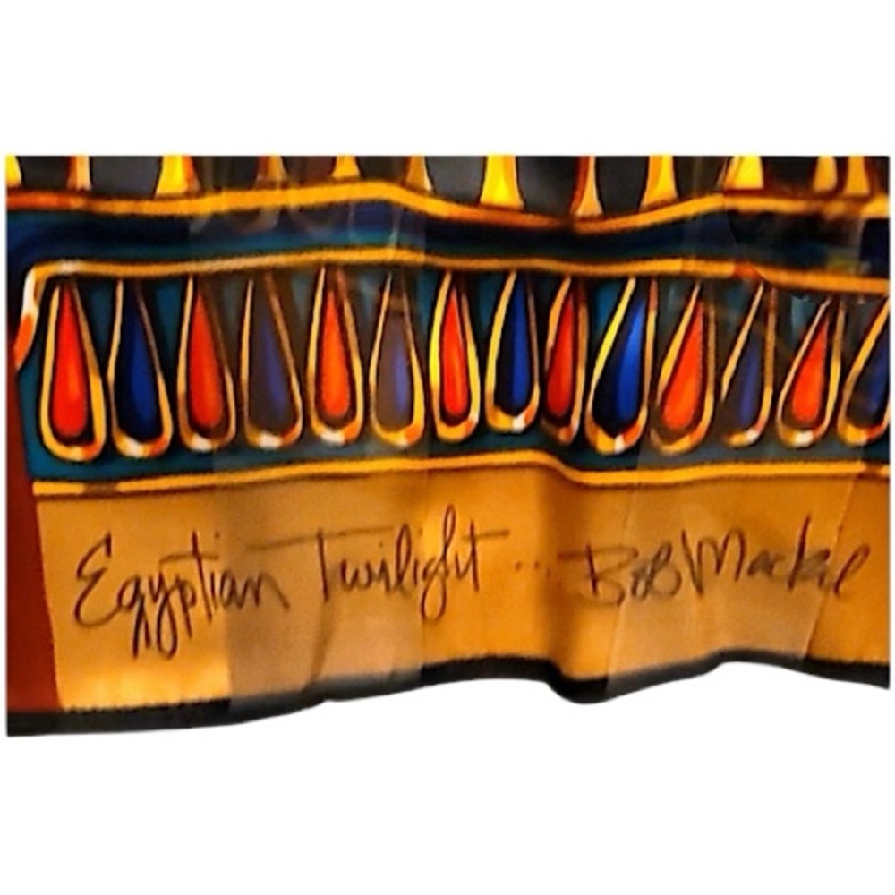 Bob Mackie Egyptian Silk Scarf with Jewel Tone Accents